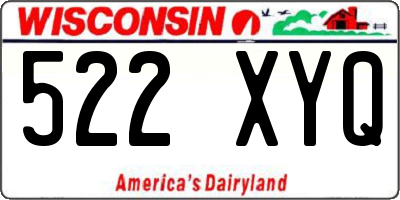 WI license plate 522XYQ