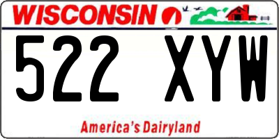 WI license plate 522XYW