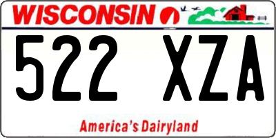 WI license plate 522XZA