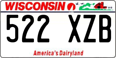 WI license plate 522XZB