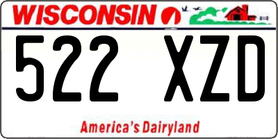 WI license plate 522XZD