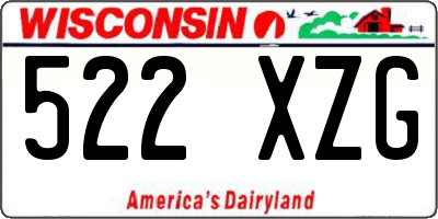 WI license plate 522XZG