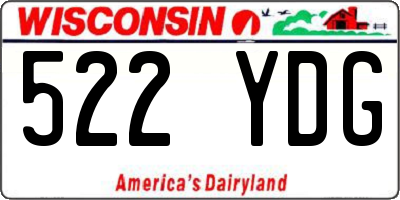 WI license plate 522YDG