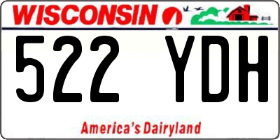 WI license plate 522YDH