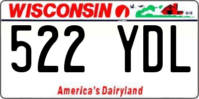 WI license plate 522YDL