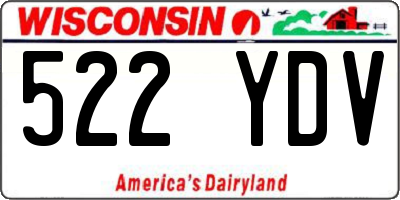 WI license plate 522YDV