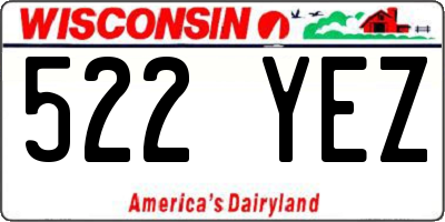 WI license plate 522YEZ