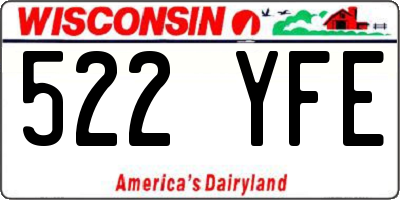 WI license plate 522YFE