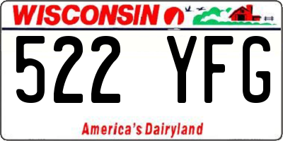 WI license plate 522YFG