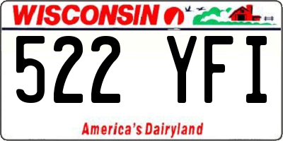 WI license plate 522YFI