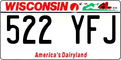 WI license plate 522YFJ