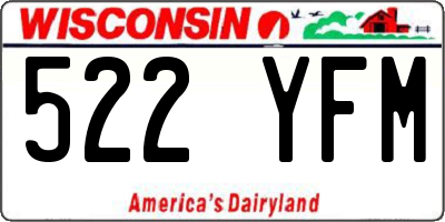 WI license plate 522YFM