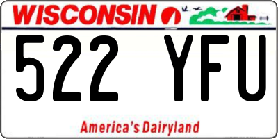 WI license plate 522YFU