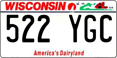 WI license plate 522YGC