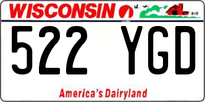 WI license plate 522YGD