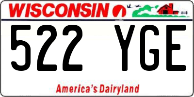 WI license plate 522YGE