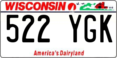 WI license plate 522YGK