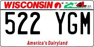 WI license plate 522YGM