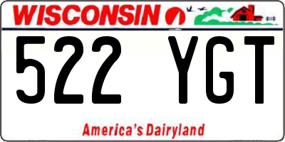 WI license plate 522YGT