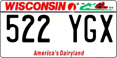 WI license plate 522YGX