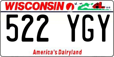 WI license plate 522YGY
