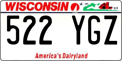 WI license plate 522YGZ