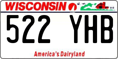 WI license plate 522YHB