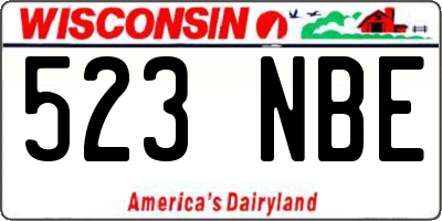 WI license plate 523NBE