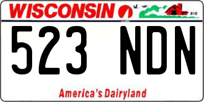 WI license plate 523NDN