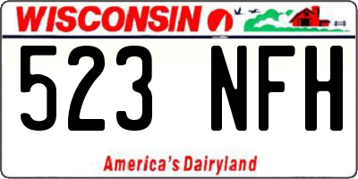 WI license plate 523NFH