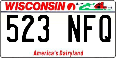 WI license plate 523NFQ