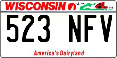 WI license plate 523NFV