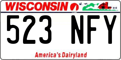 WI license plate 523NFY