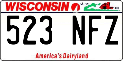 WI license plate 523NFZ