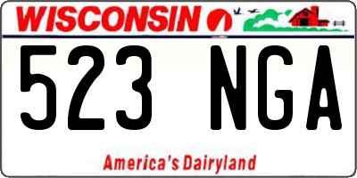 WI license plate 523NGA