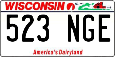 WI license plate 523NGE