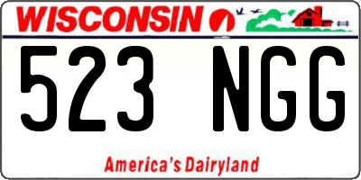 WI license plate 523NGG
