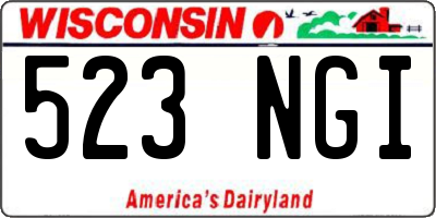 WI license plate 523NGI