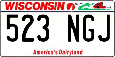 WI license plate 523NGJ