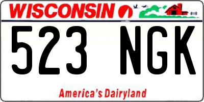 WI license plate 523NGK