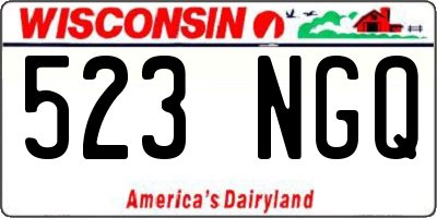 WI license plate 523NGQ