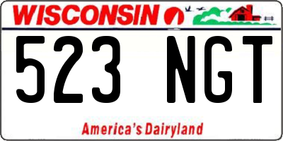 WI license plate 523NGT