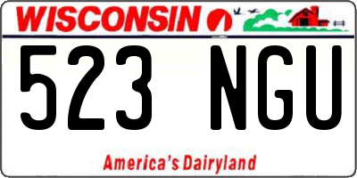 WI license plate 523NGU