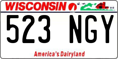 WI license plate 523NGY