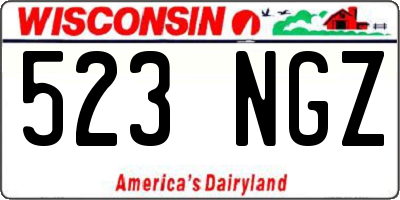WI license plate 523NGZ