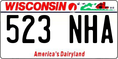 WI license plate 523NHA
