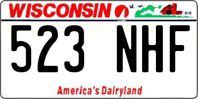 WI license plate 523NHF