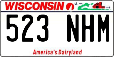 WI license plate 523NHM