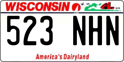 WI license plate 523NHN