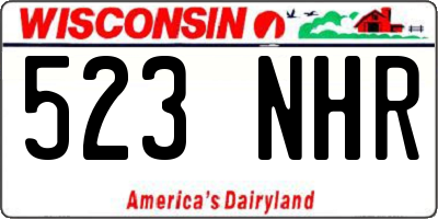 WI license plate 523NHR